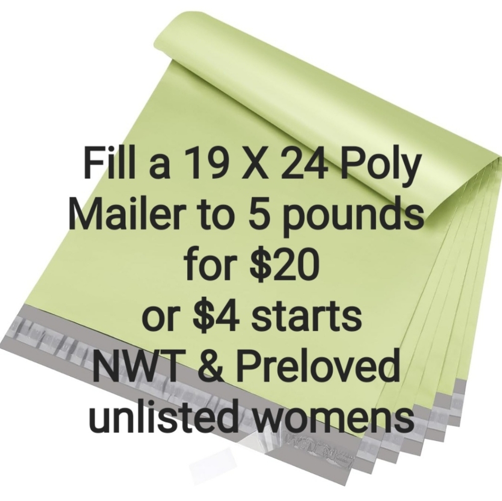 5 pounds in Poly Mailer for $20 or $4 starts Live shows